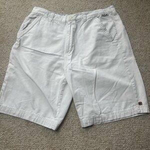 Quiksilver White Men's Flat Front Shorts